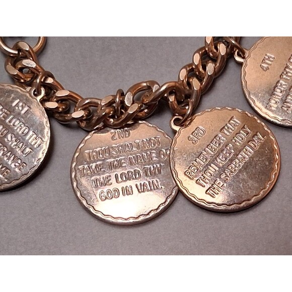 Vintage Ten Commandments Bracelet Dangle Charms - Picture 5 of 6